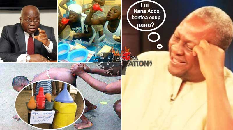 Bentoa coup in Ghana John Mahama mocks Nana Akufo-Addo.