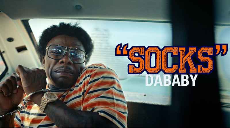 DaBaby premiers Socks Music Video.