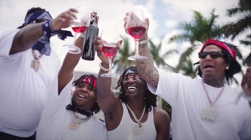 Moneybagg Yo with friends in Motion God music video