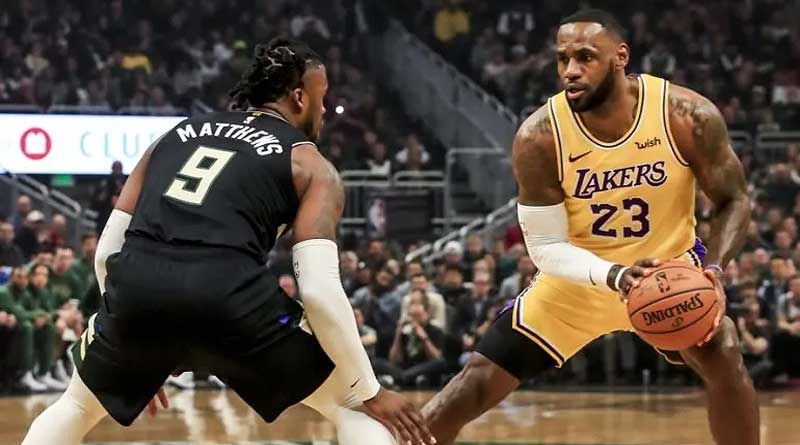 LeBron James in action